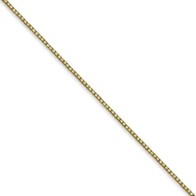 0.9mm, 10k Yellow Gold, Box Chain Anklet or Bracelet