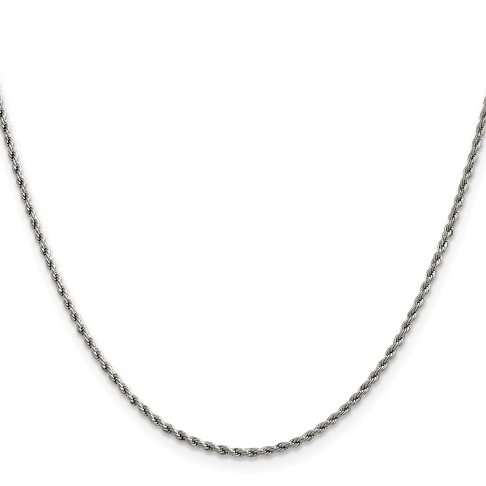 1.5mm Stainless Steel Rope Chain Necklace