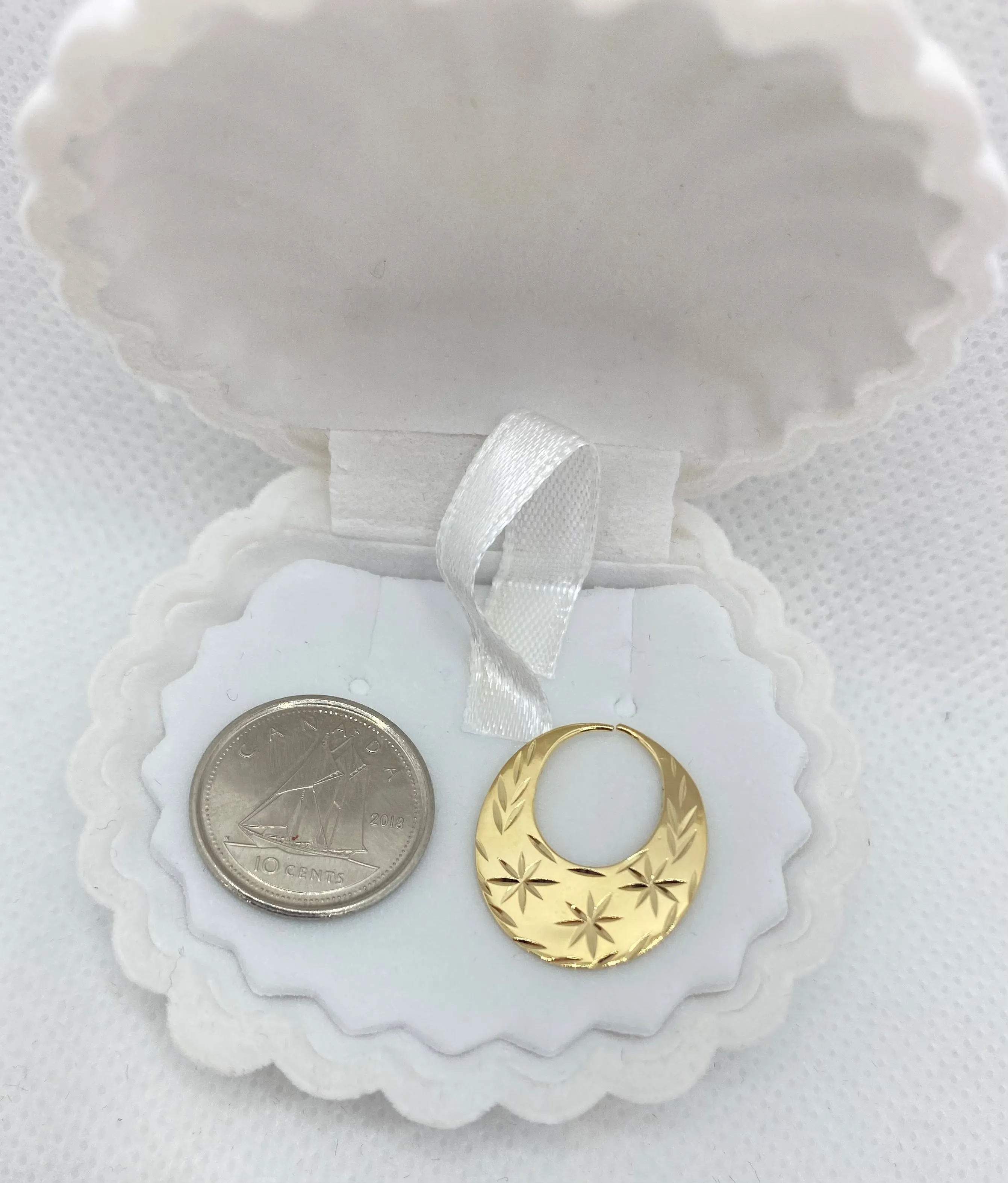 18k Real Gold Nattiyan Classic Earrings (Sizes Available)