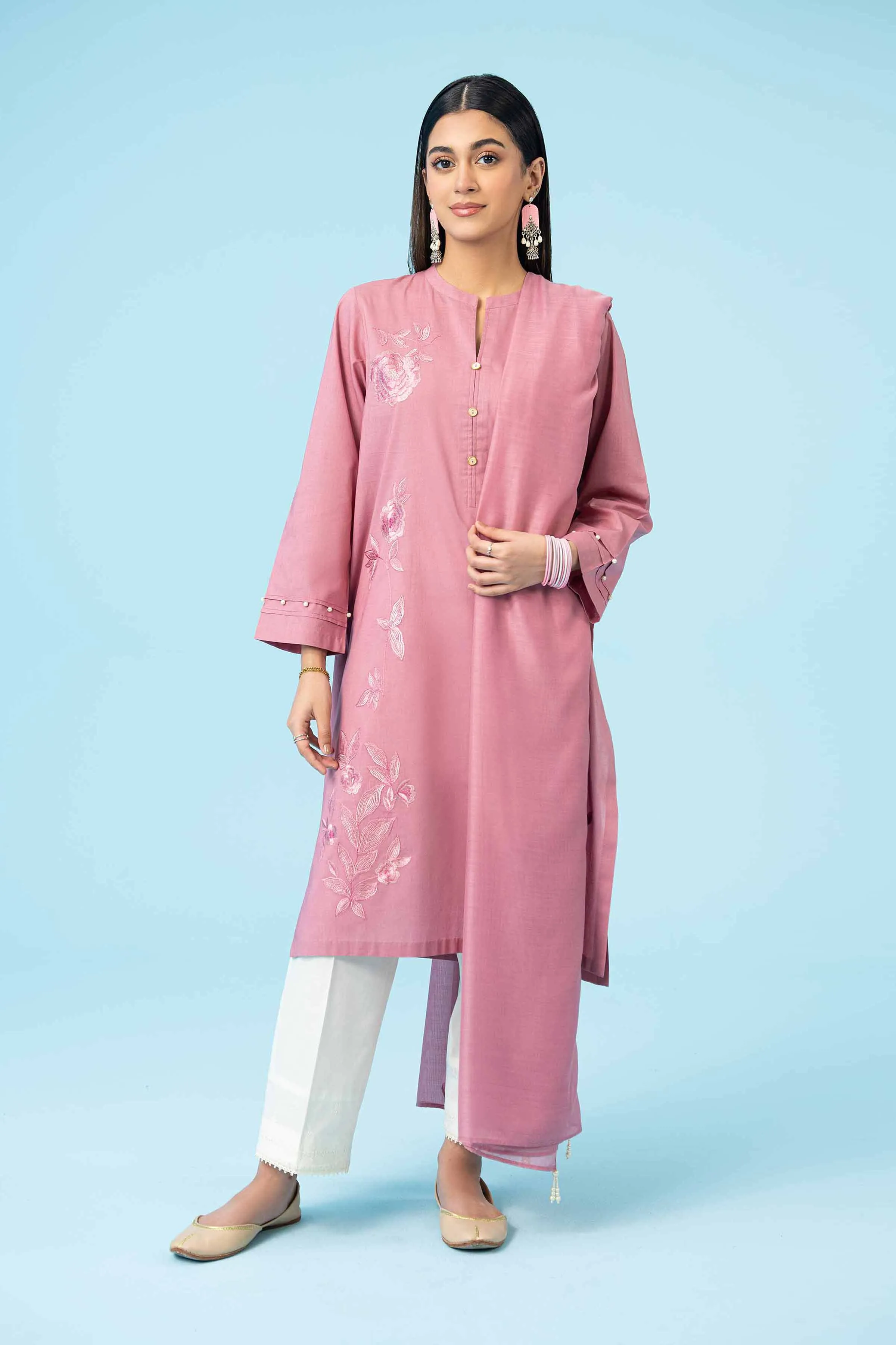 2 Piece - Embroidered Suit - PE24-141