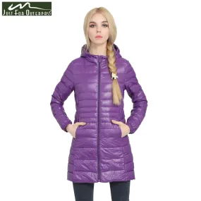 2018 New Casual Brand Lady Winter Warm Coat Women Ultralight White Duck Down Jacket Female Long Down Parka High Filling Power