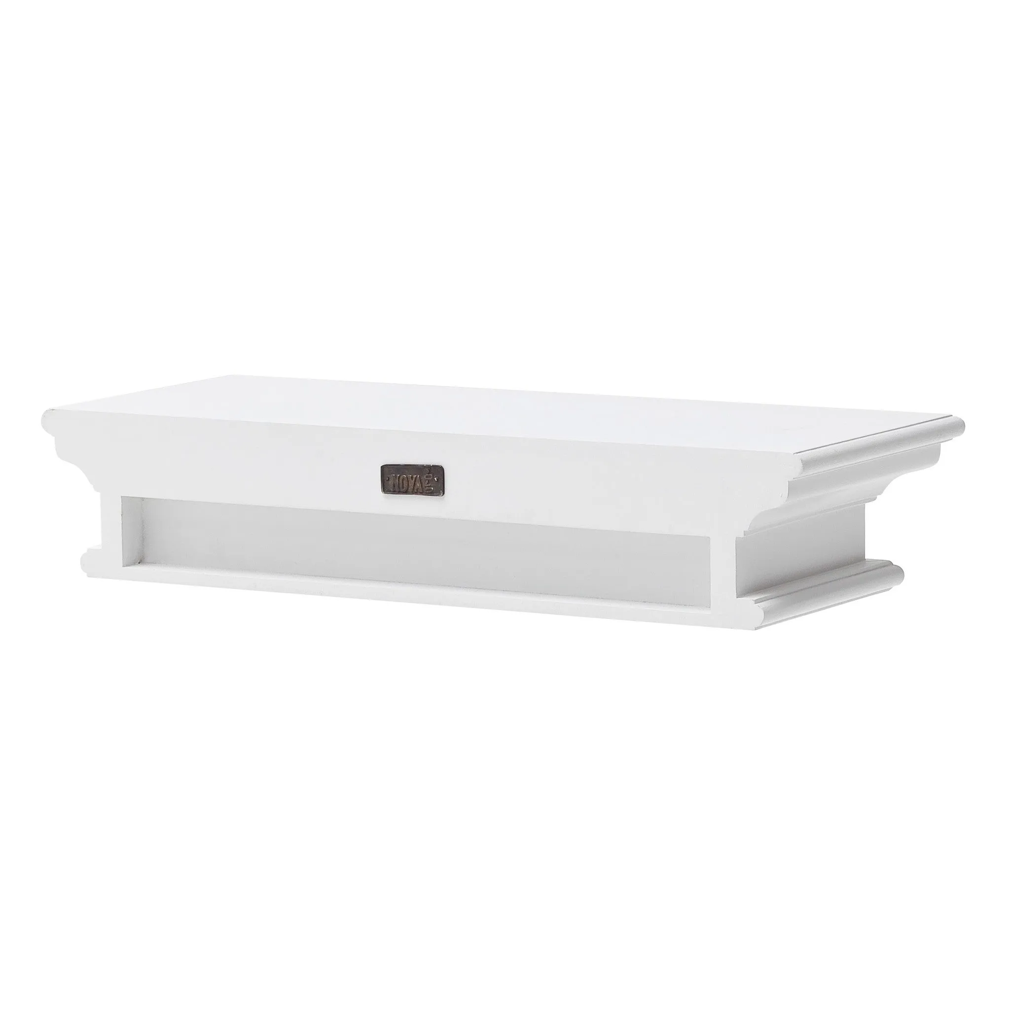 23" Classic White Floating Wall Shelf By Homeroots