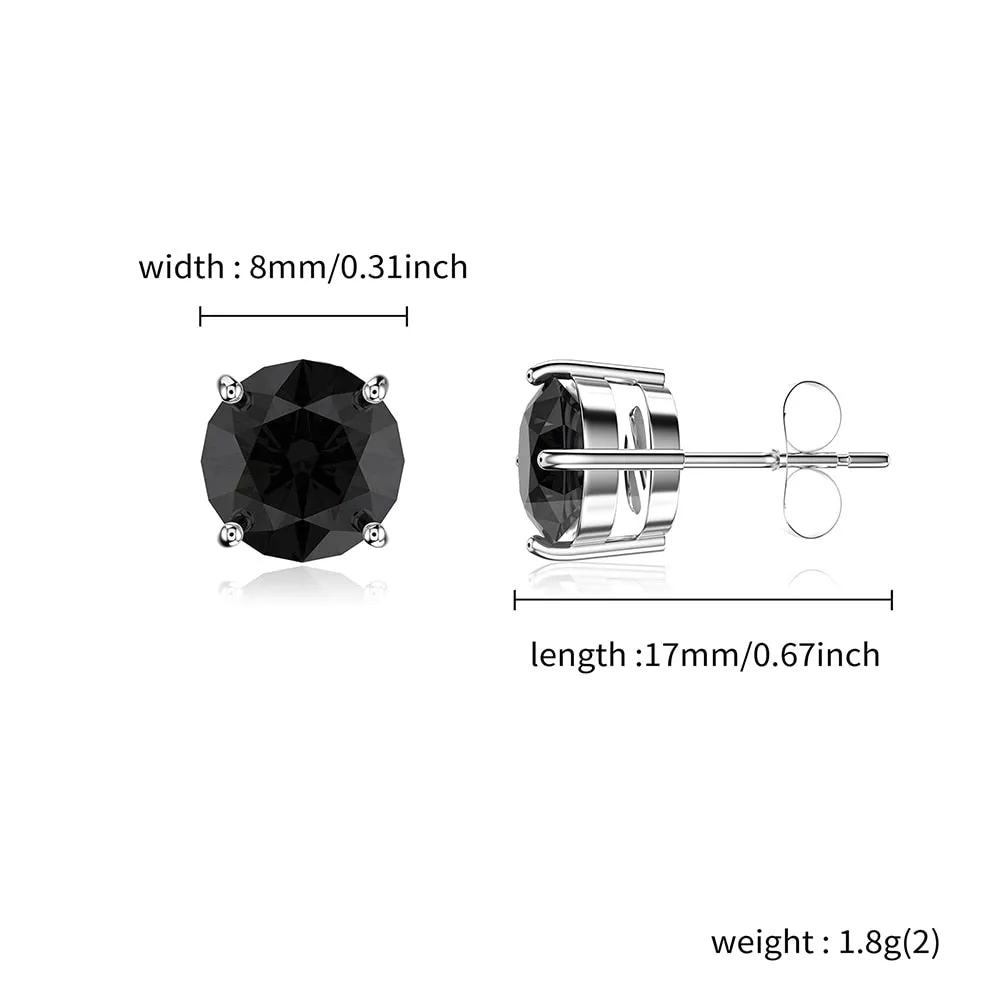 3-8mm Classic Zirconia Stud Hip Hop Fashion Earrings for Women