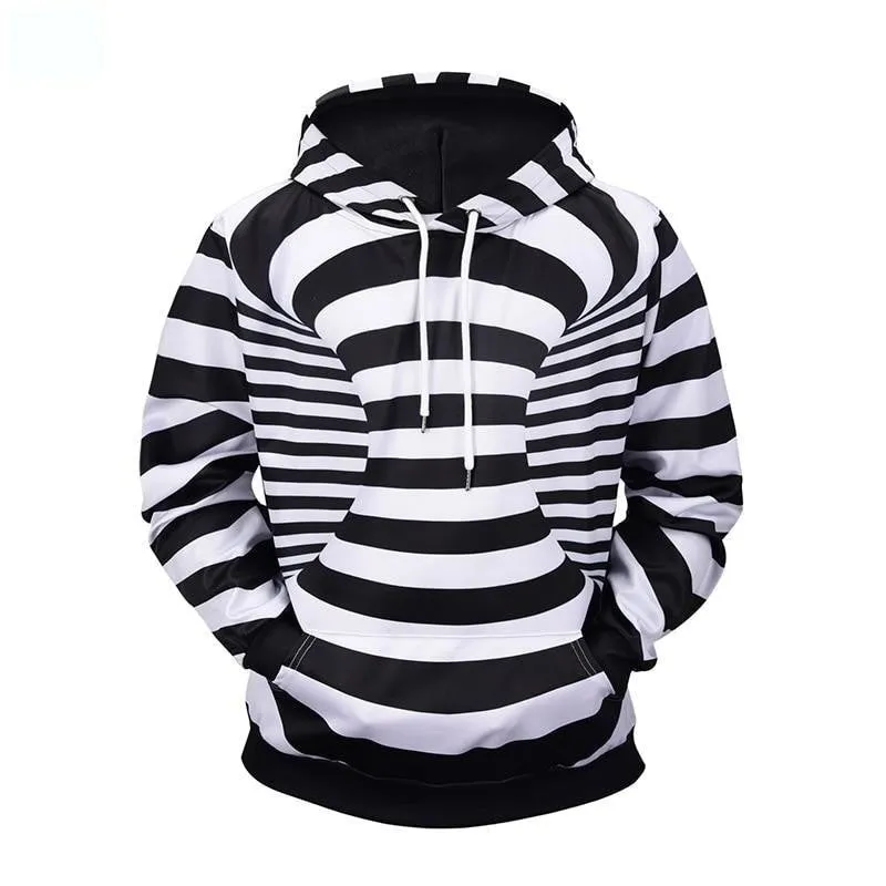 3-D Print Hooded Colourful Graffiti Fashion Sweatshirt for Men & Women