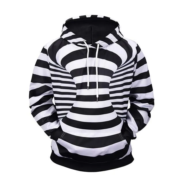 3-D Print Hooded Colourful Graffiti Fashion Sweatshirt for Men & Women