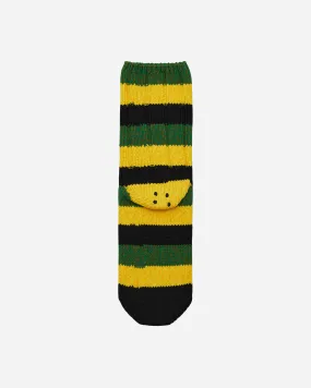 56 Yarns Rasta Rainbowy Happy Heel Socks Black / Yellow / Green