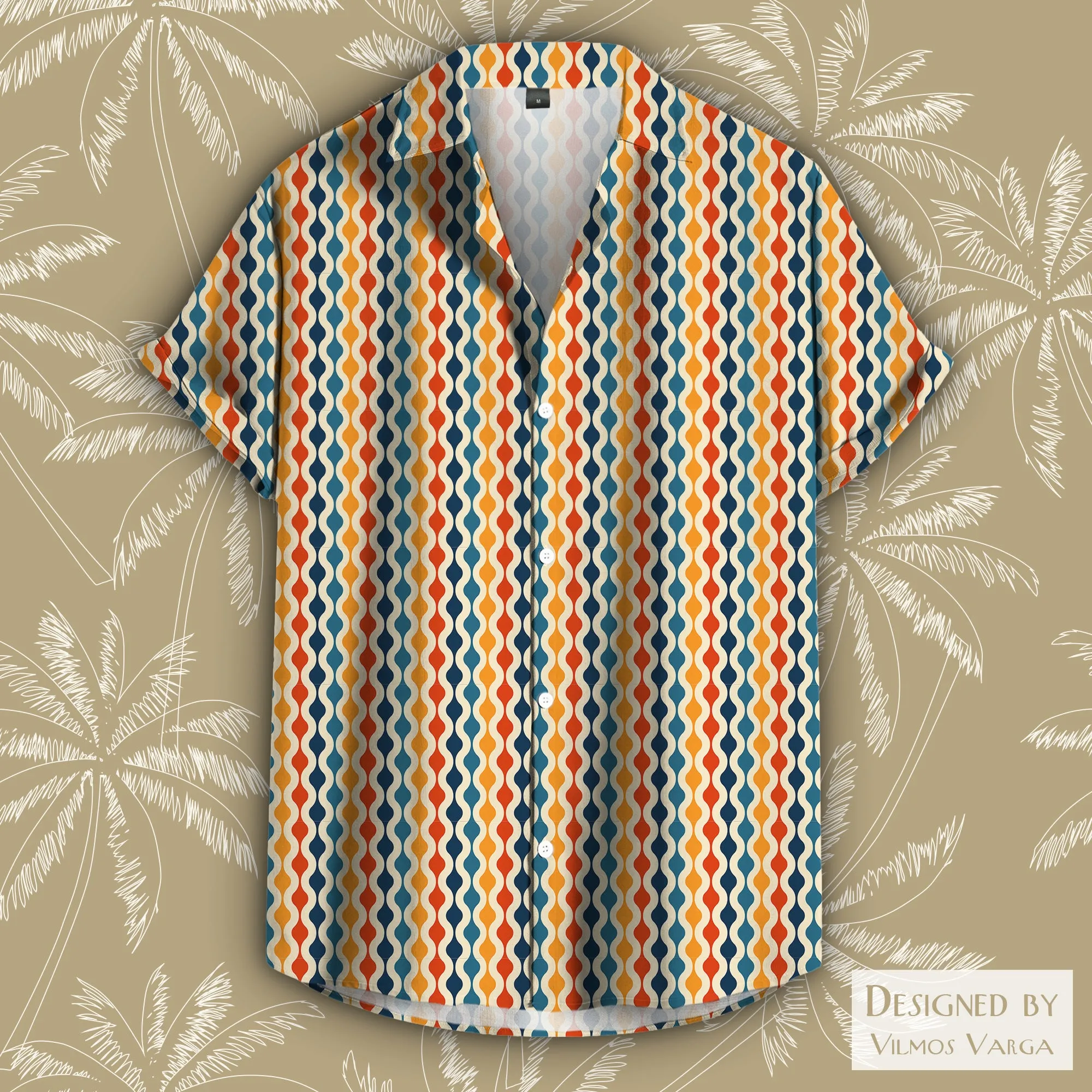 70s Rainbow Button Down Shirt