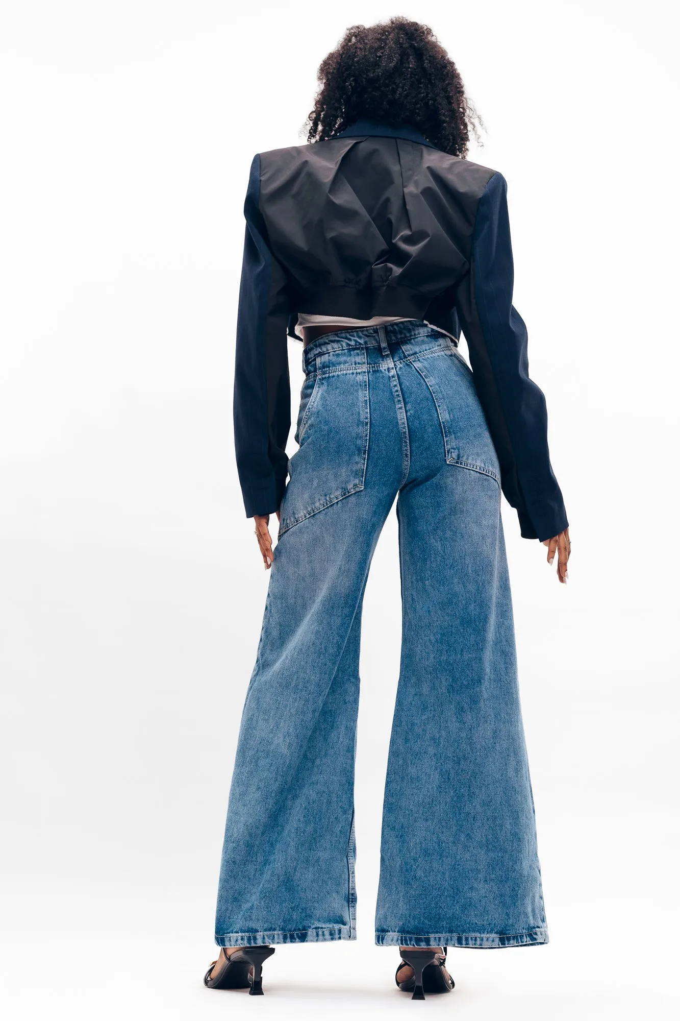 90's Come Back Wide Flare Jeans