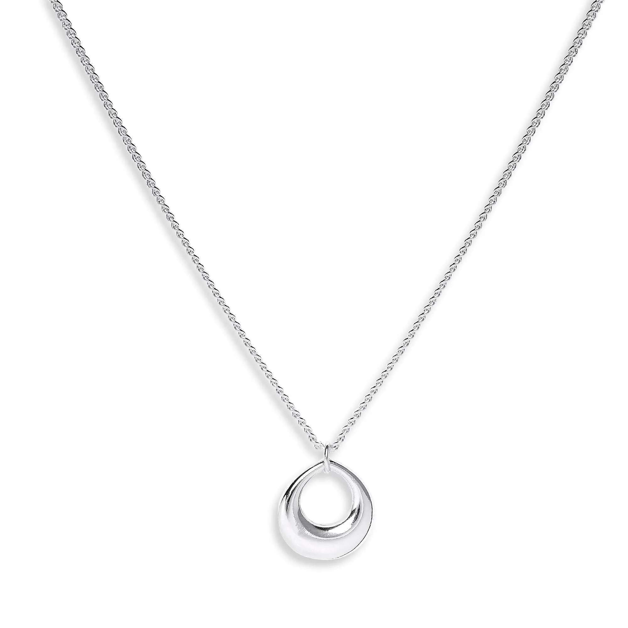 925 Pure Sterling St Bubble Round Pendant For Women By Accessorize London