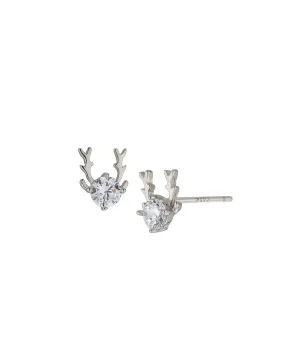 925 Sterling Silver Rhodium Plated with CZ Stud Earring for women