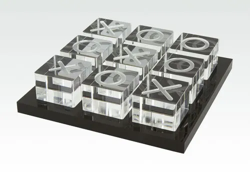 ACRYLIC TIC TAC TOE BLACK TRAY