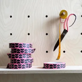 Adhesive Paper Tape - Pink Semi Circle