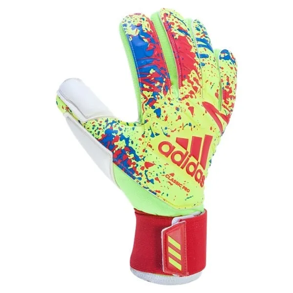 adidas Men's Classic Pro Goalkeeper Gloves Solar Yellow/Actual Red