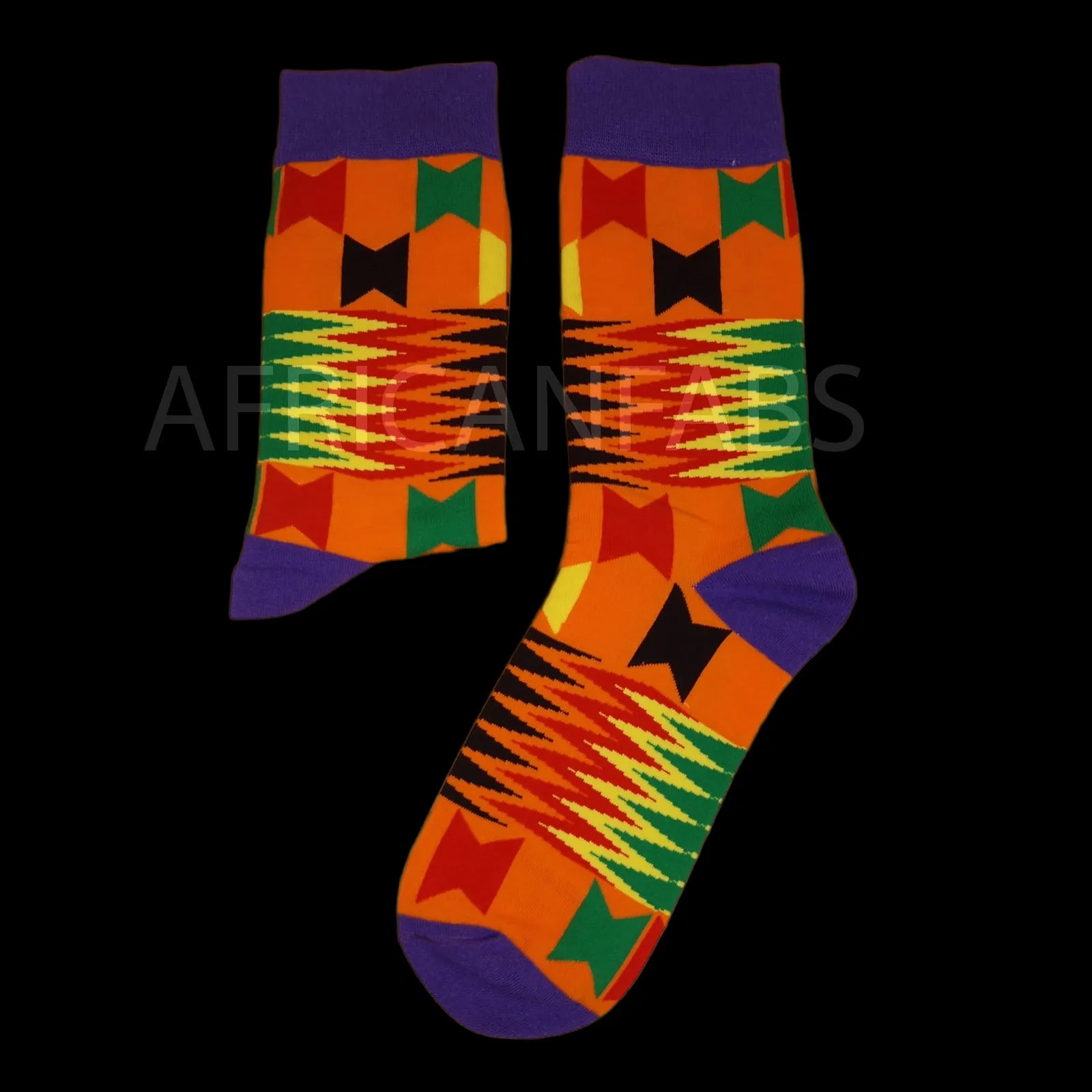 African socks / Afro socks set SANKOFA in pouch - Set of 5 pairs