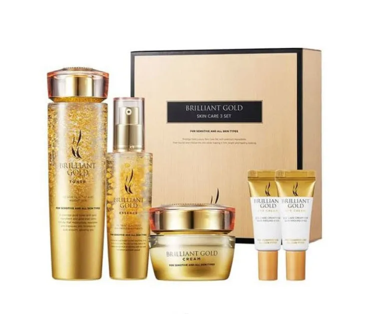 AHC BRILLIANT GOLD SKIN CARE 3 SET Korean Beauty Cosmetics Womens