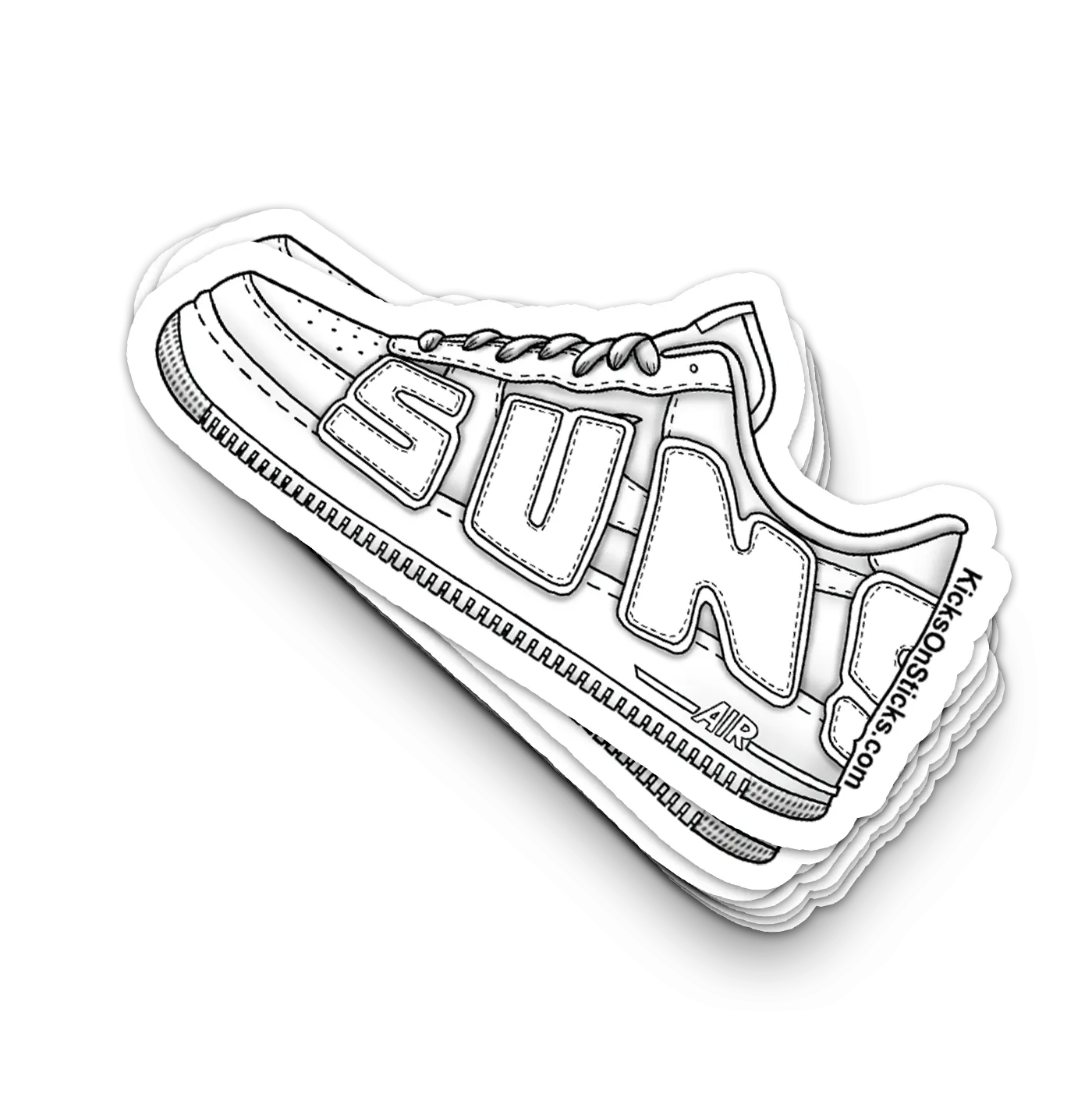 Air Force 1 Low "CPFM Sun White White" Sneaker Sticker