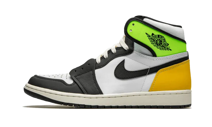 Air Jordan 1 Retro High White Black Volt University Gold