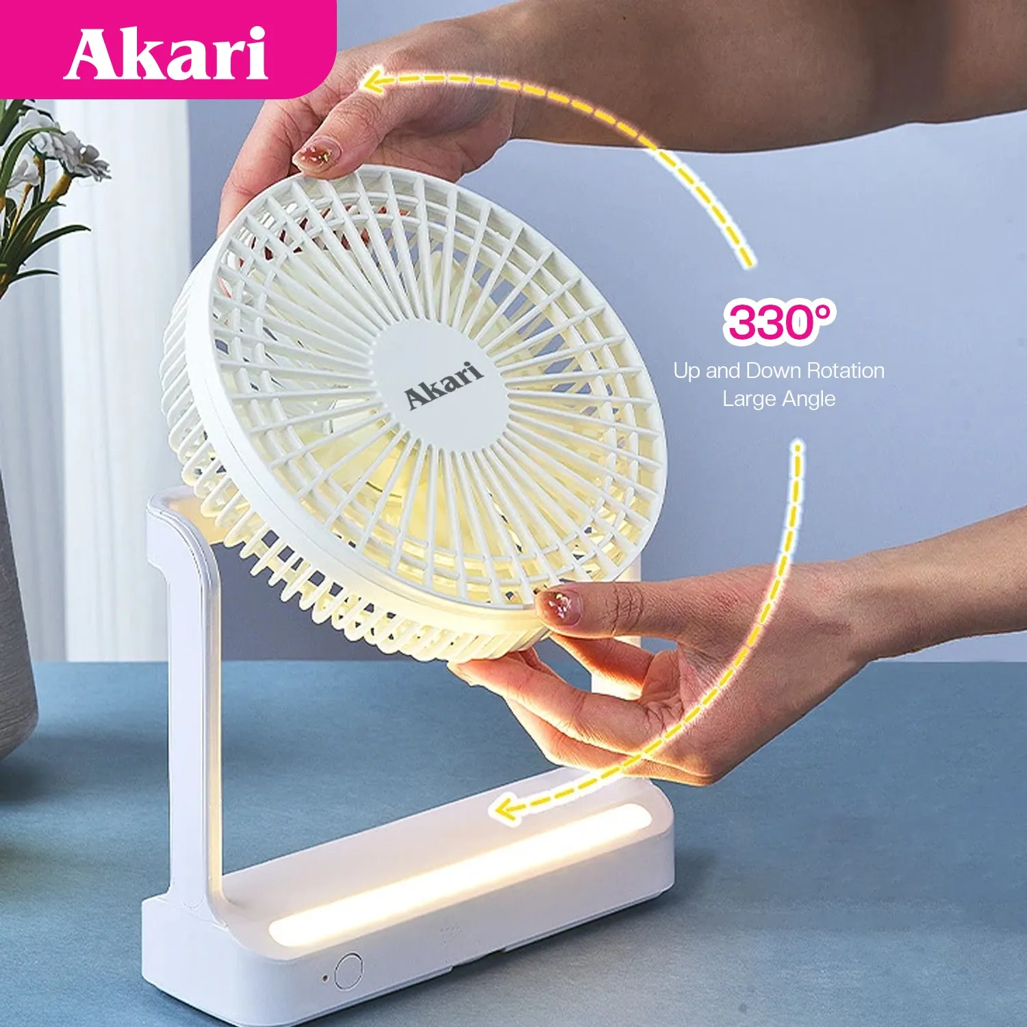 Akari B1T1 : Rechargeable Multi Mount Fan (ARF-MF01)