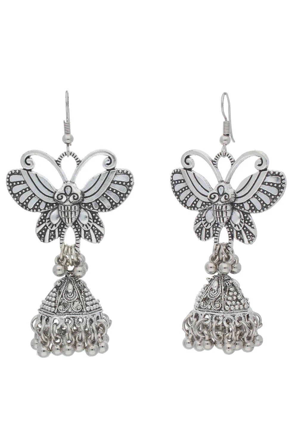 Alloy Jhumka Earring in Silver