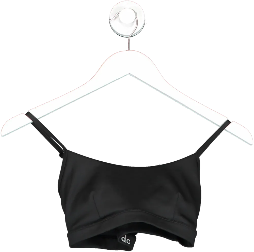 alo yoga Black Crossover Back Sports Bra UK S