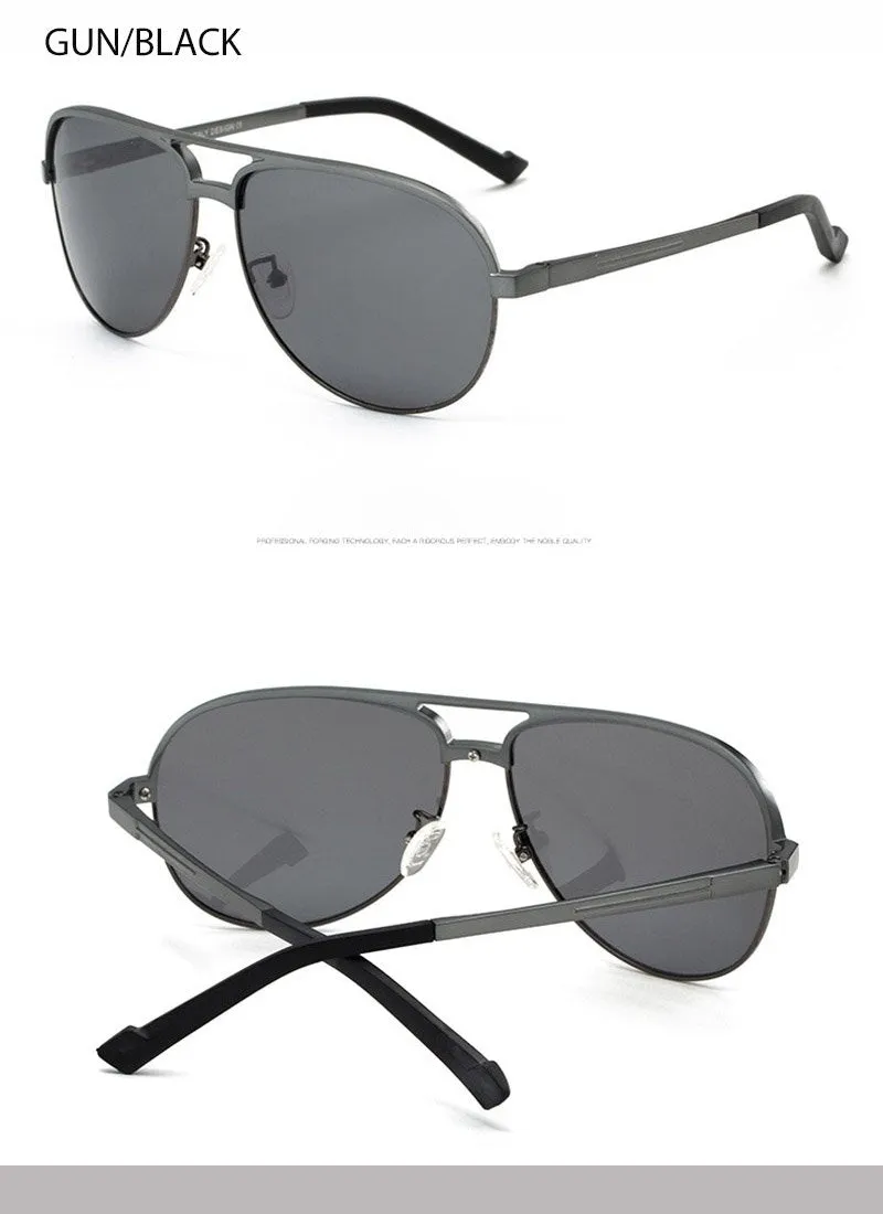 Aluminum Magnesium Classic HD Polarized Big Size Sunglasses for Men