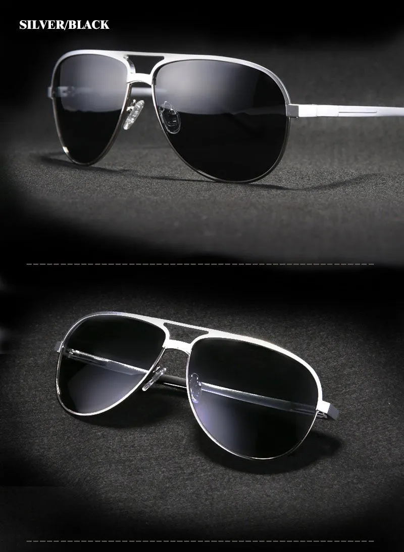 Aluminum Magnesium Classic HD Polarized Big Size Sunglasses for Men