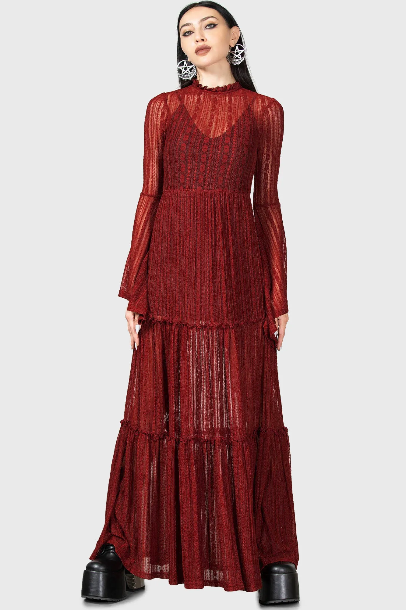 Amanita's Sorrow Maxi Dress [RED]