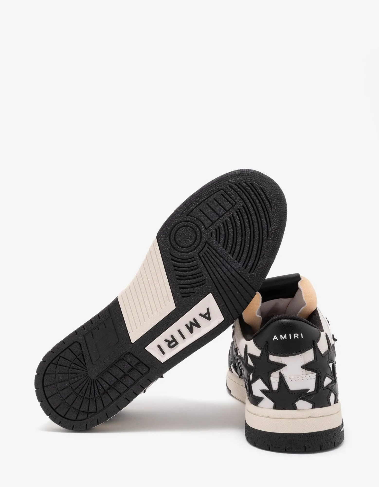 Amiri Stars Low White & Black Trainers