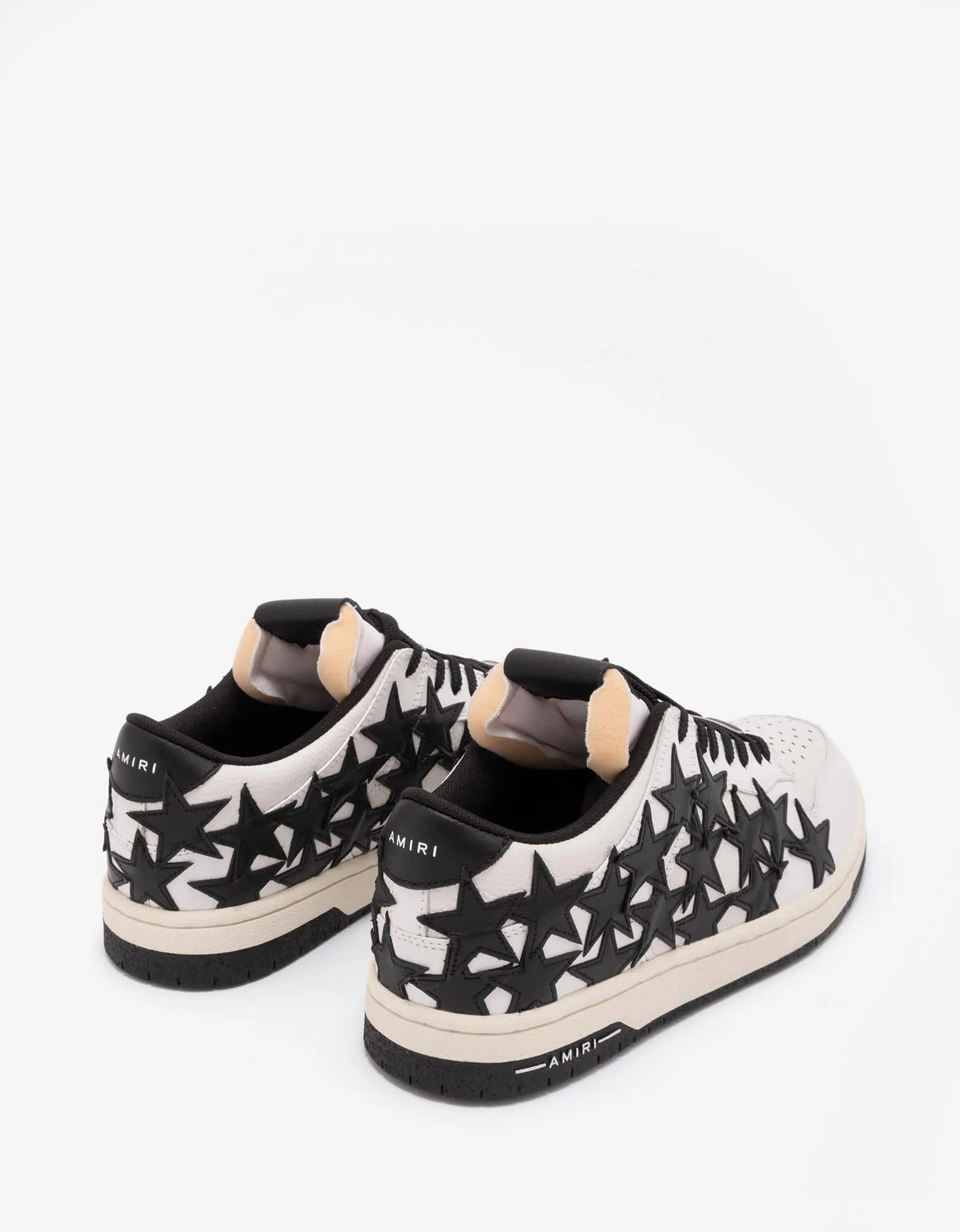 Amiri Stars Low White & Black Trainers