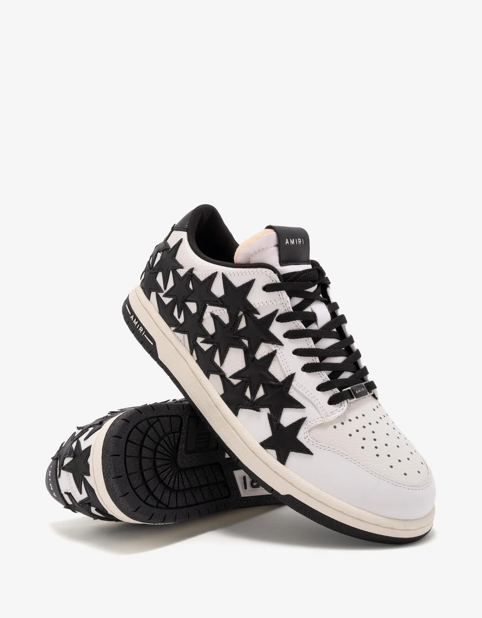 Amiri Stars Low White & Black Trainers