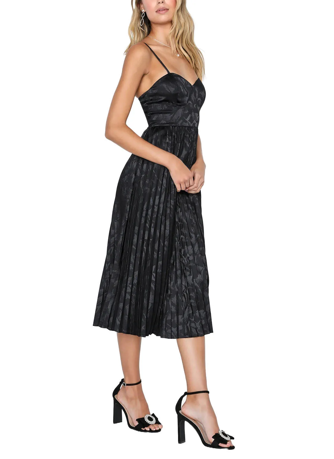 Anastasia Pleated Midi Dress