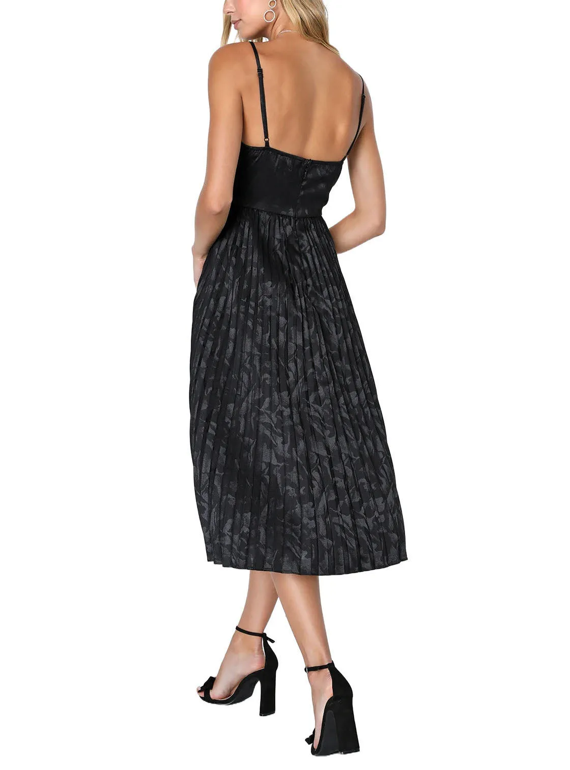 Anastasia Pleated Midi Dress