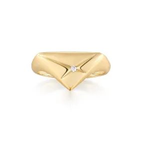 Ania Haie Gold Kiss Triangle Ring