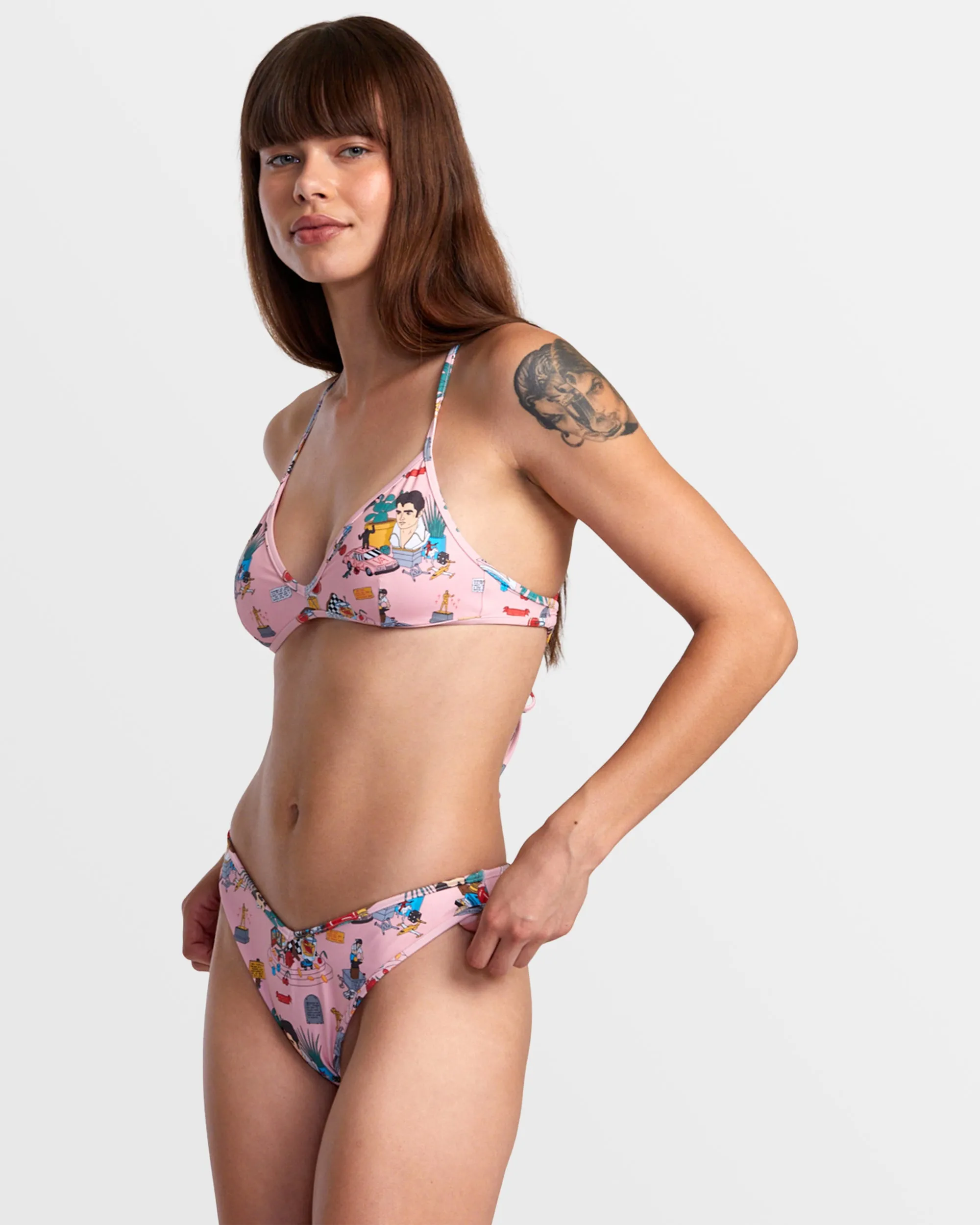 ANP Luke P V-Front French Bikini Bottoms - Multi