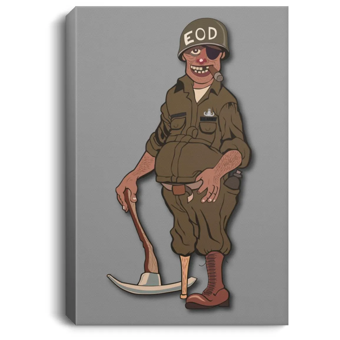 Army EOD Portrait Canvas .75in Frame