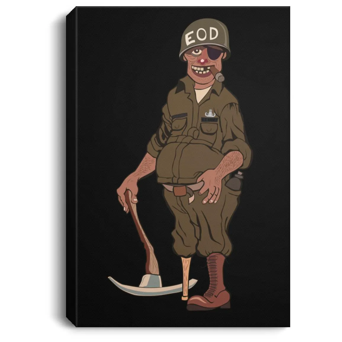 Army EOD Portrait Canvas .75in Frame