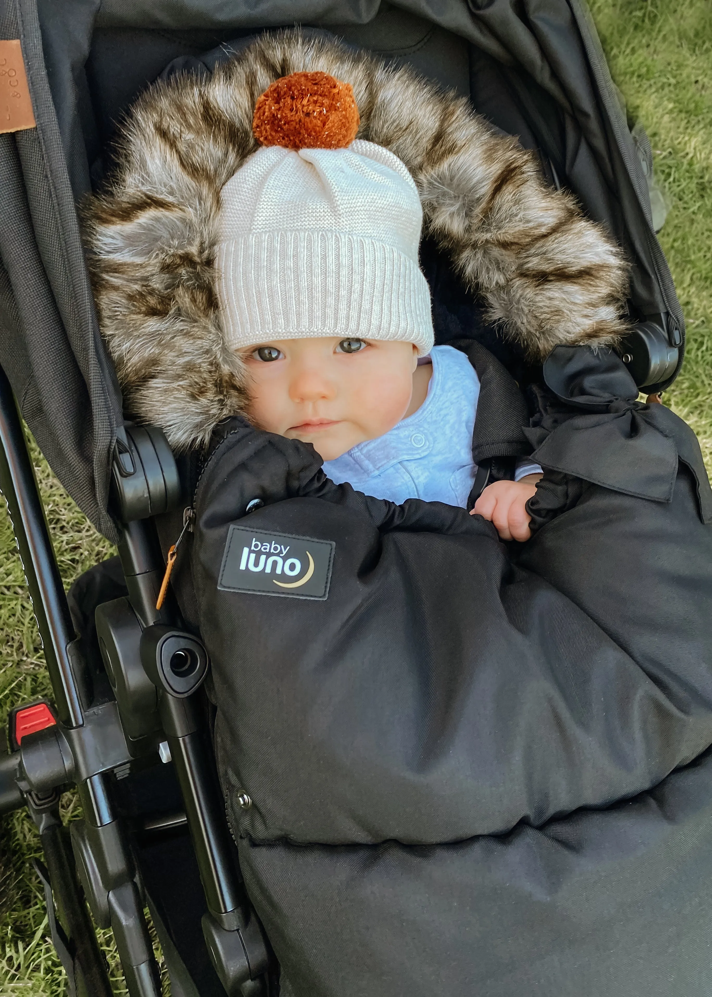 baby luno Nordic Footmuff Pram Liner - Classic Black