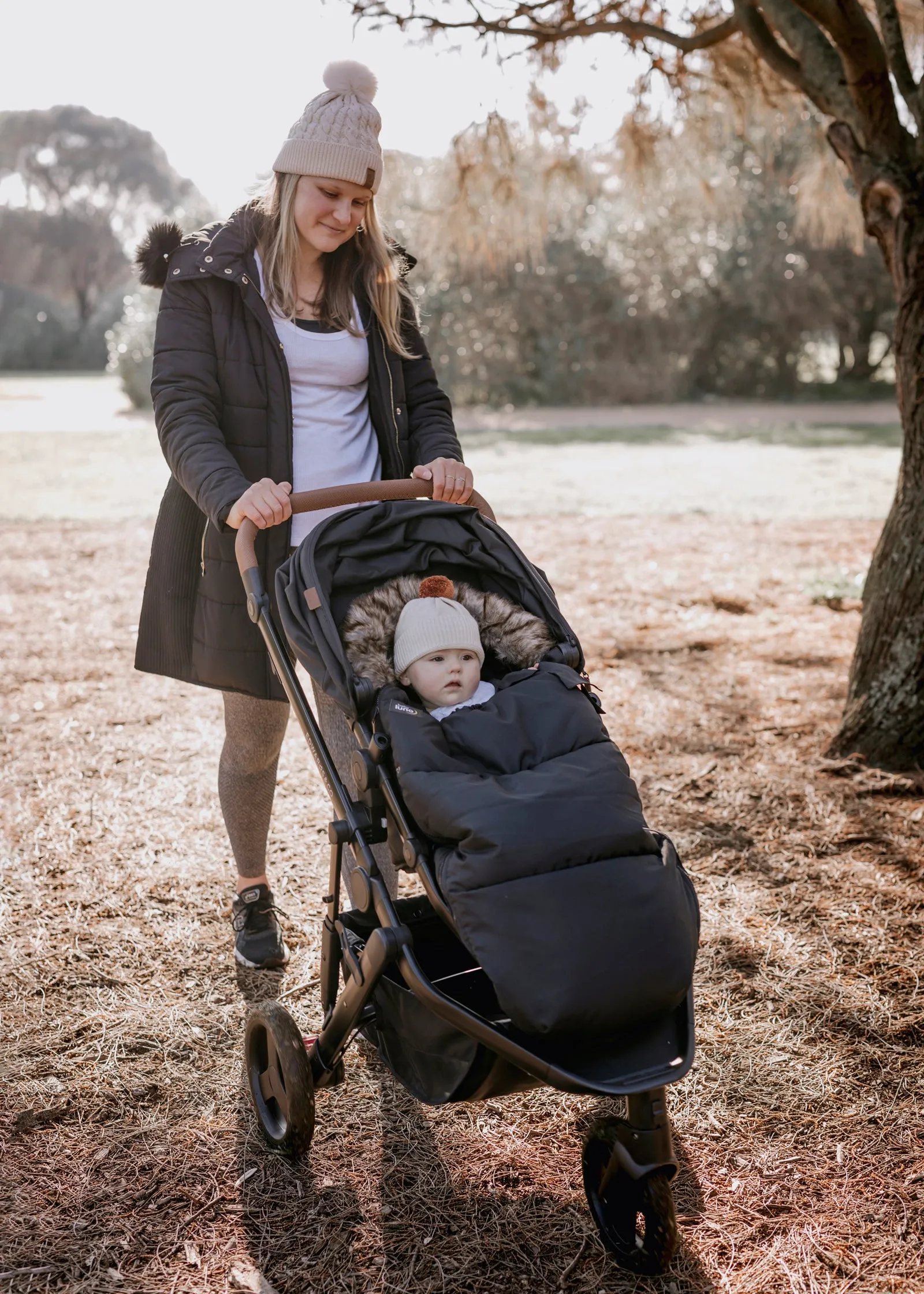 baby luno Nordic Footmuff Pram Liner - Classic Black