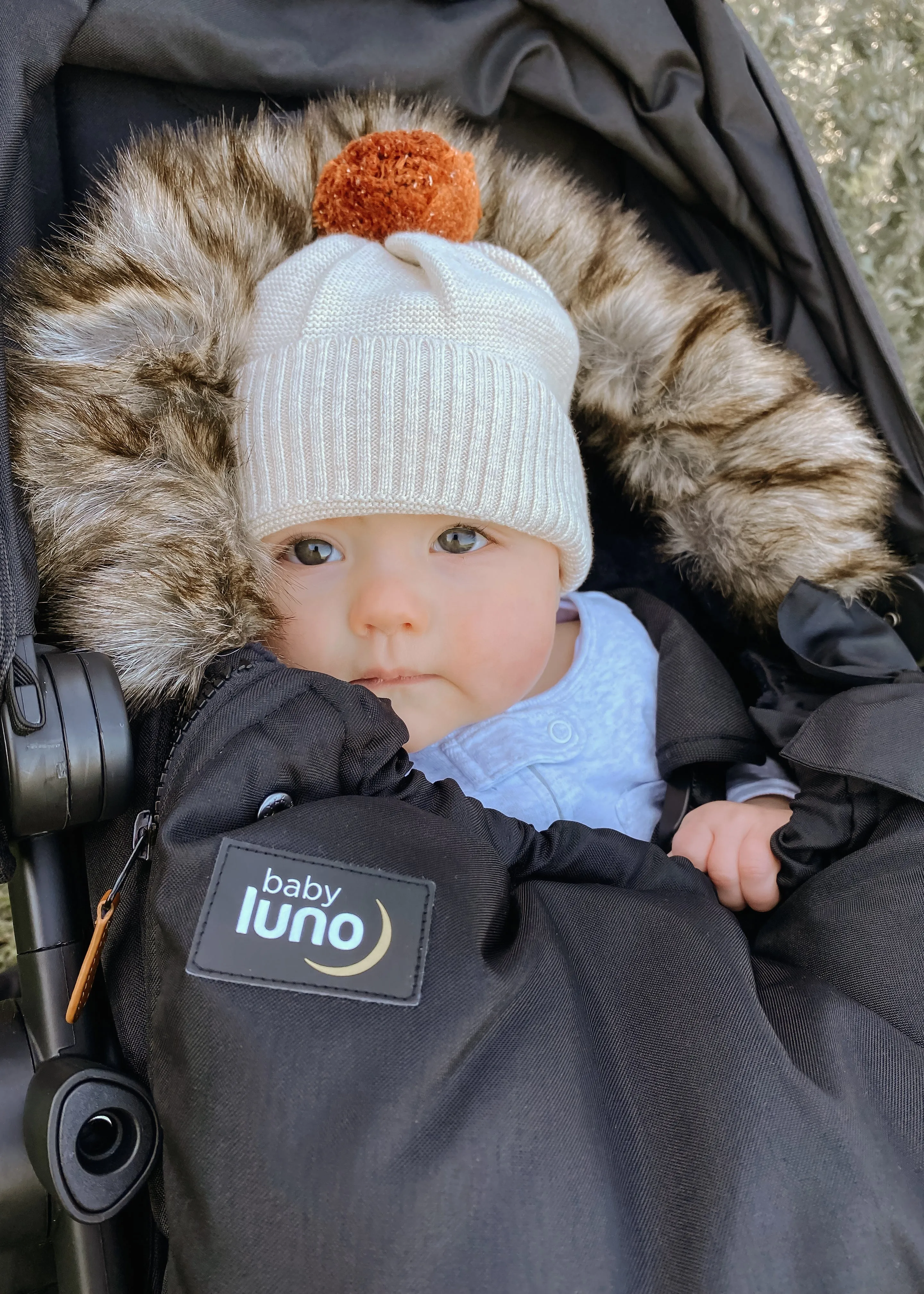 baby luno Nordic Footmuff Pram Liner - Classic Black