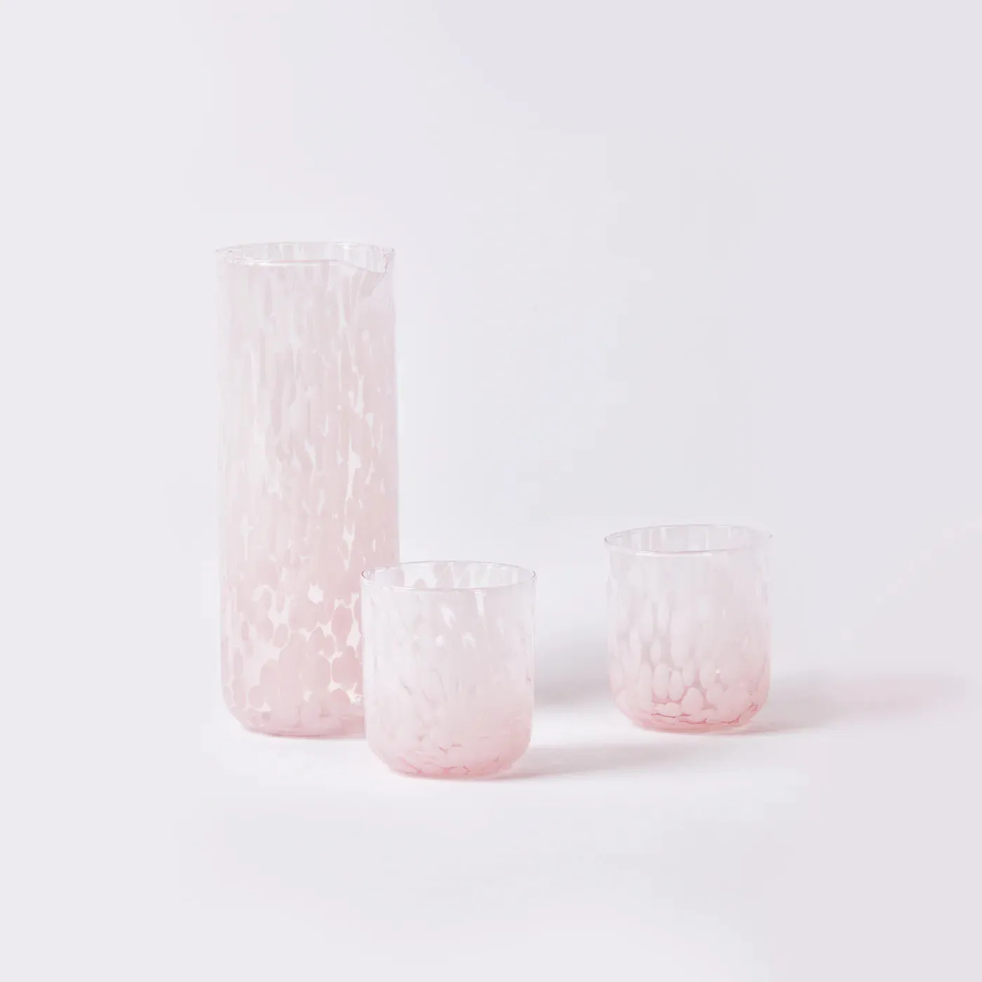 B&N23 Glass Carafe Dots PINK