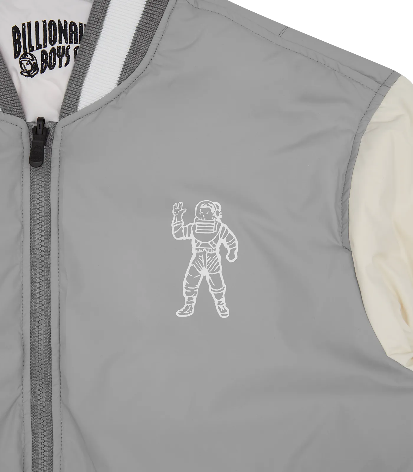 BILLIONAIRE BOYS CLUB x FIRST DOWN REVERSIBLE MA-1 - GREY/PINK