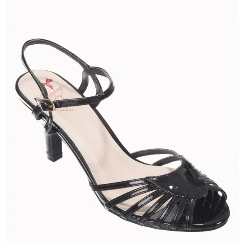 Black 1940s Amelia Sandal Heels