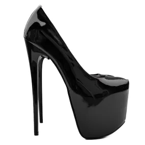 Black Gloss High Heel Classic Pumps