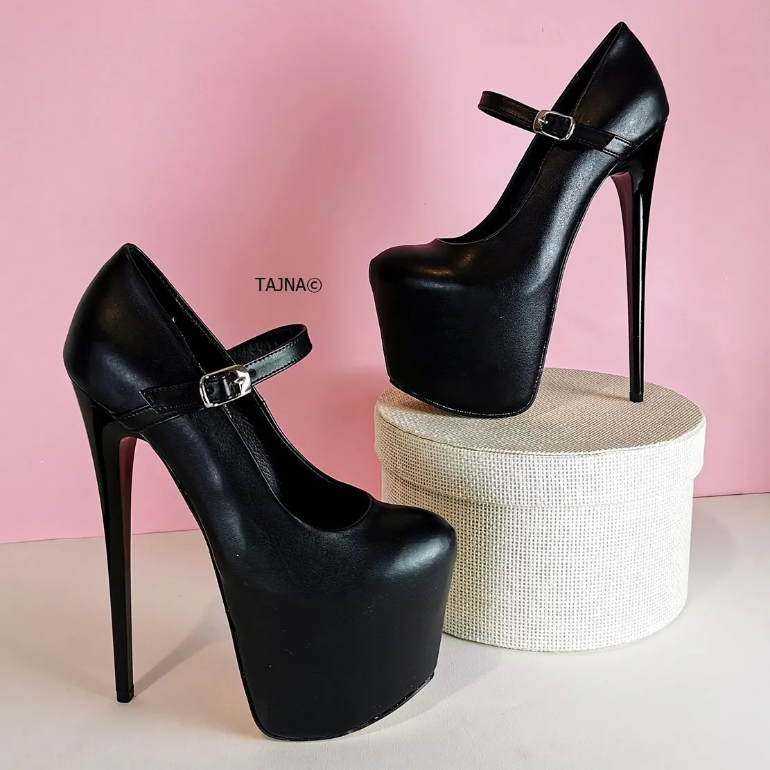 Black Mary Jane High Heels