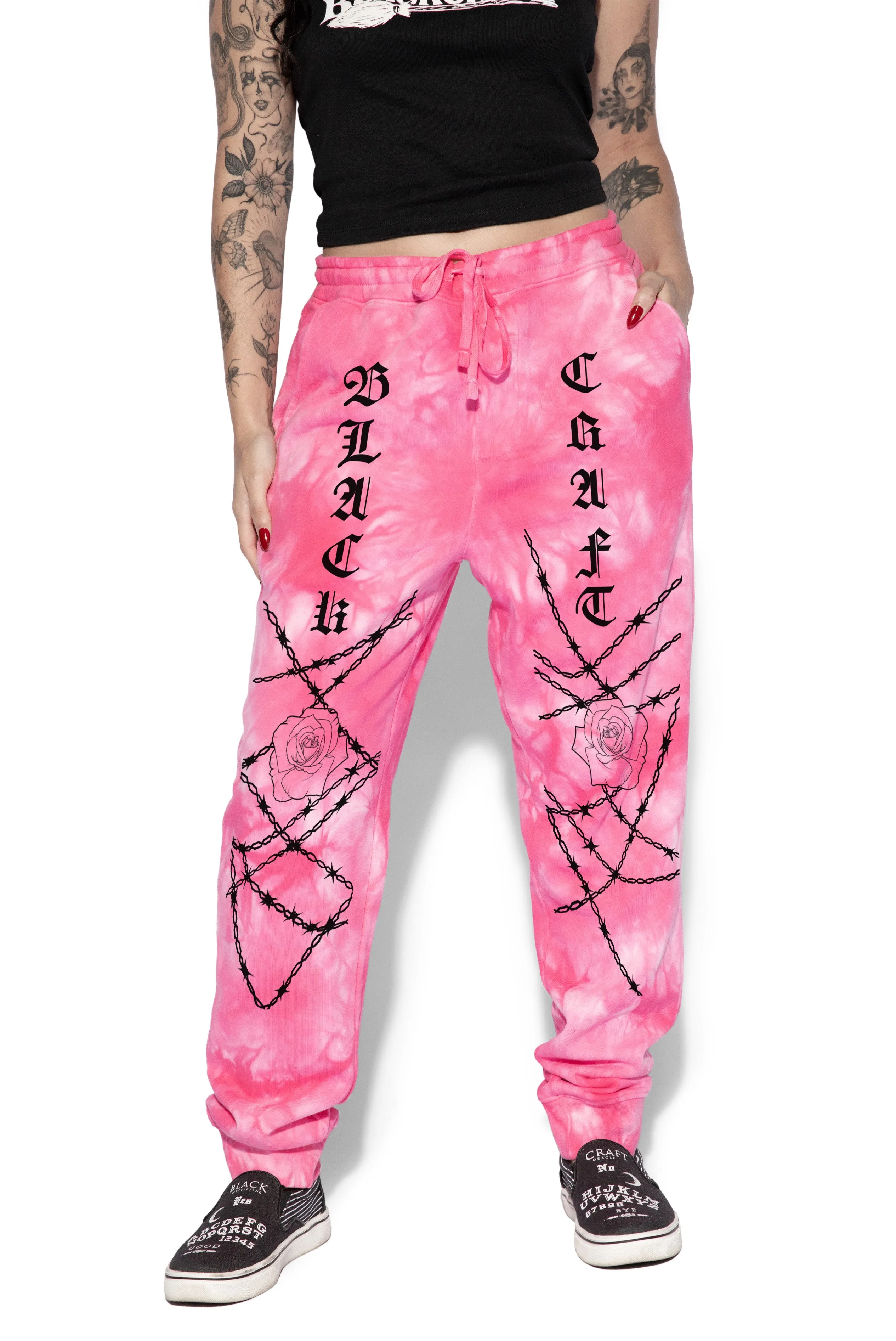 Black Rose - Pink Tie Dye Joggers