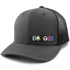 Boston Townie Pride Classic Snapback Trucker: Trucker Hat / Charcoal/Chowdaheadz