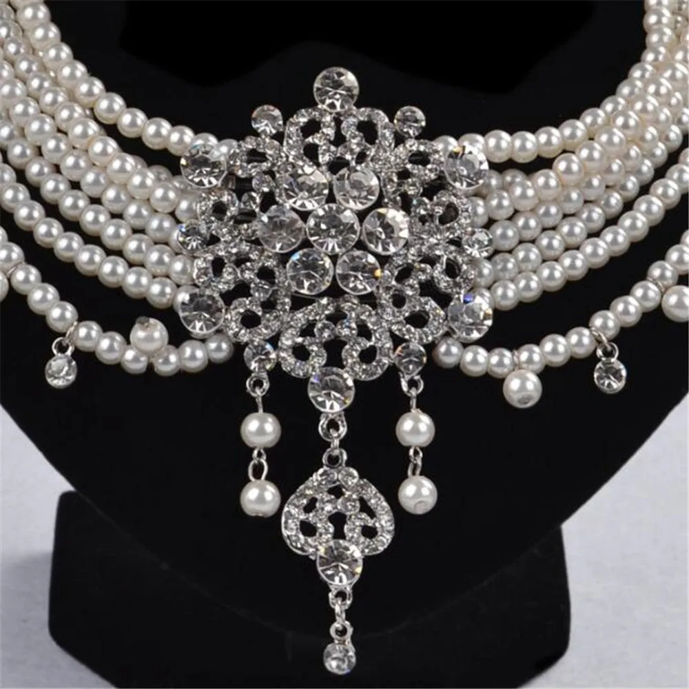 Bridal Necklace Jewelry Elegant Nekclace Earring Wedding Jewelry Set