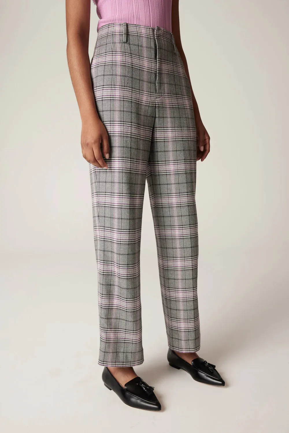 Cable Elton Check Pant - Pink Check