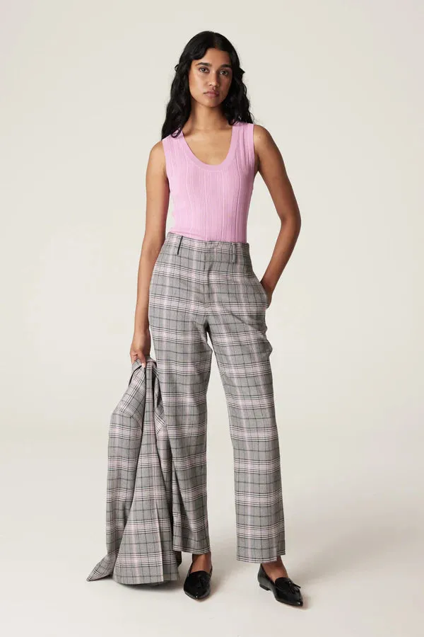 Cable Elton Check Pant - Pink Check