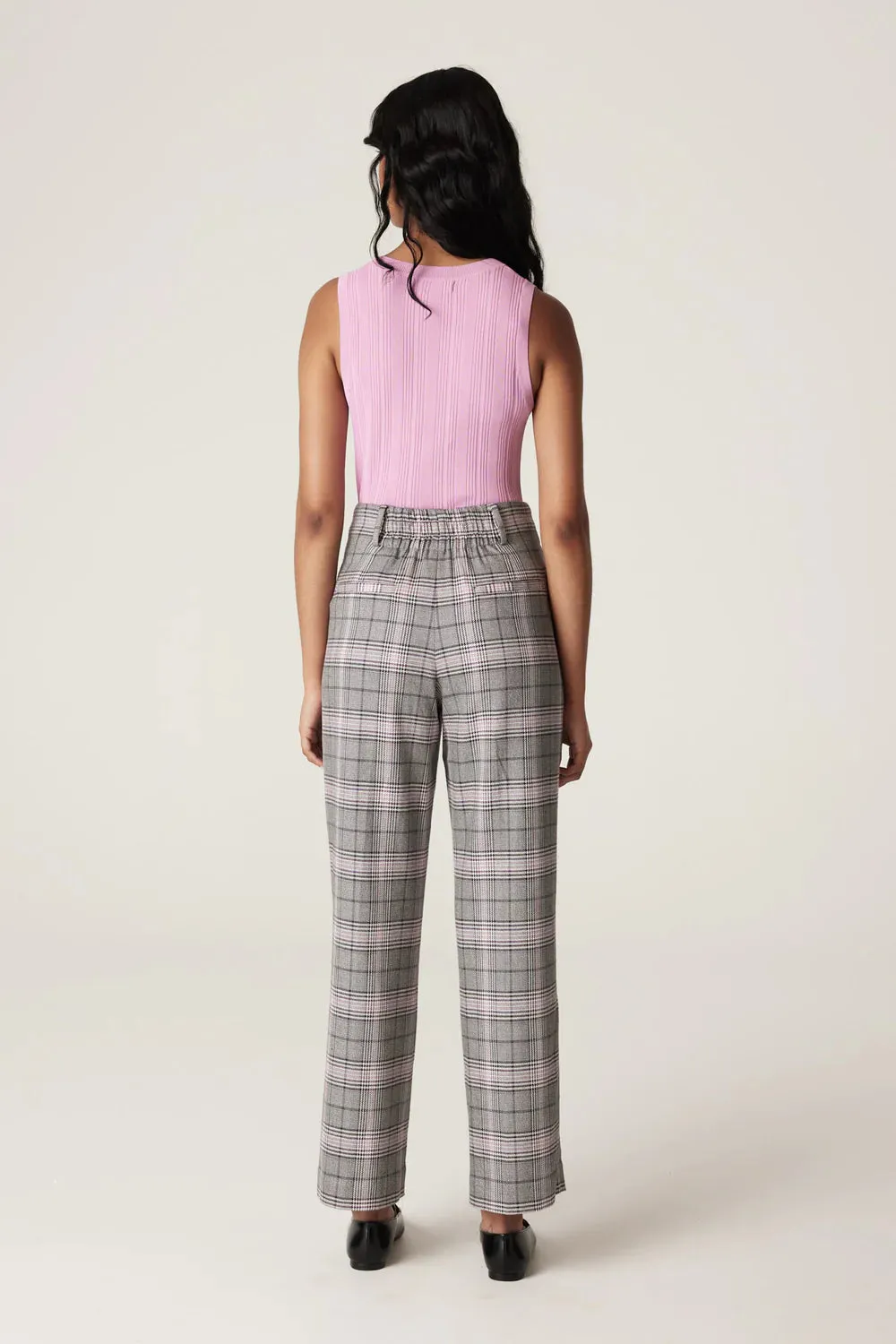 Cable Elton Check Pant - Pink Check